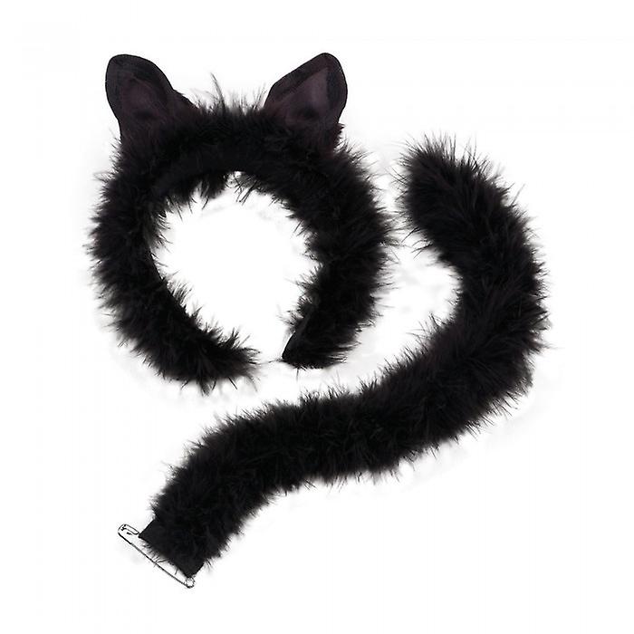 Bristol Novelty Unisex Adults Marabou Cat Set