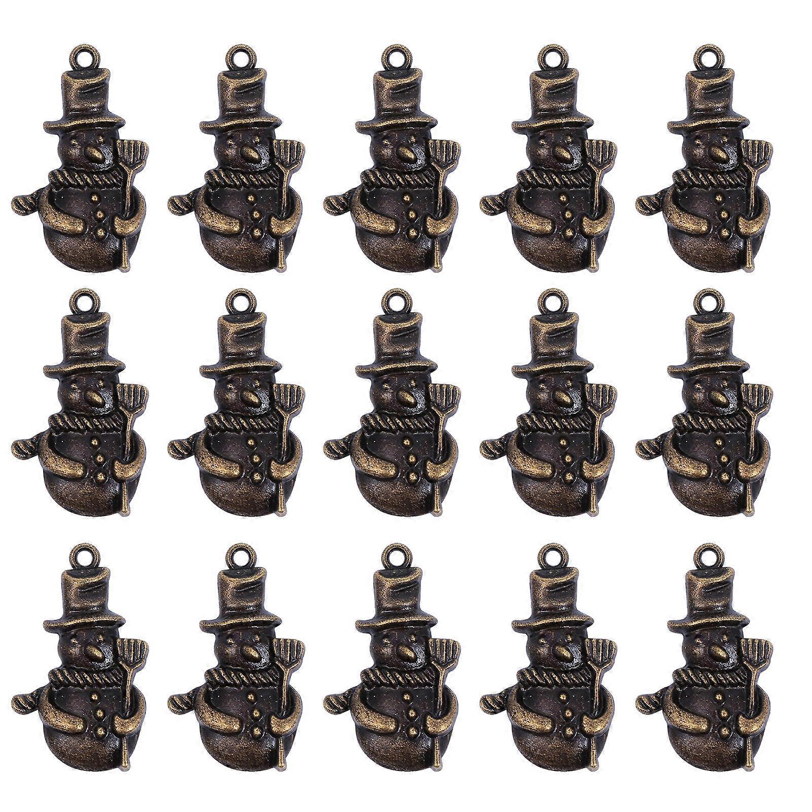 Here's a refined and professional product description for your **50pcs Retro Alloy Christmas Snowman Charms Pendants**:
🎄 **Retro Alloy