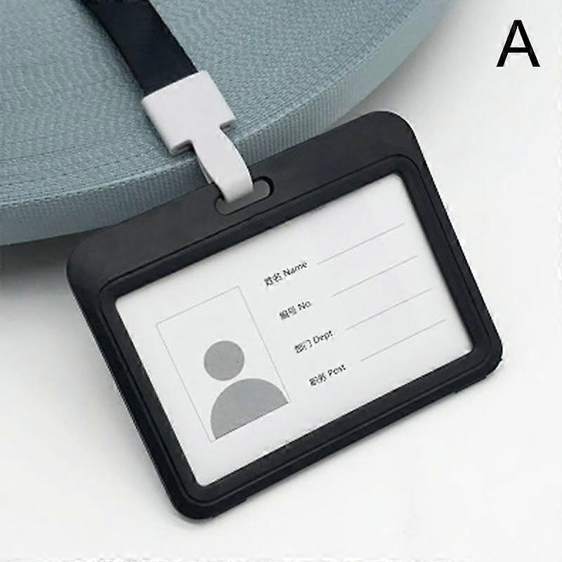 1PC Simple Business Work Card ID Office School Badge Holders Badge Tag Neck Strap Lanyard