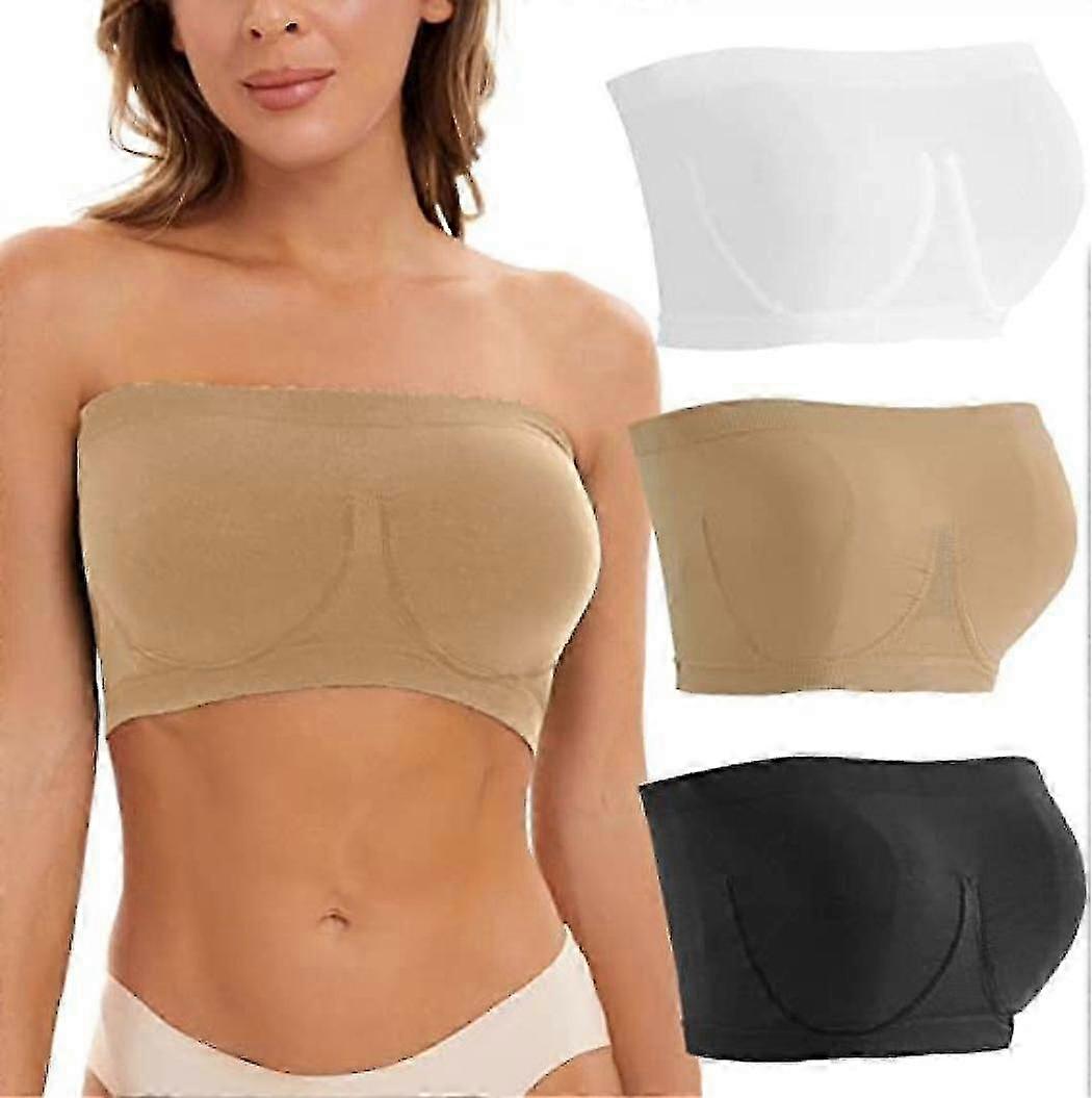 Strapless Padded Bralette for Women - Comfortable Wireless Support Bra
