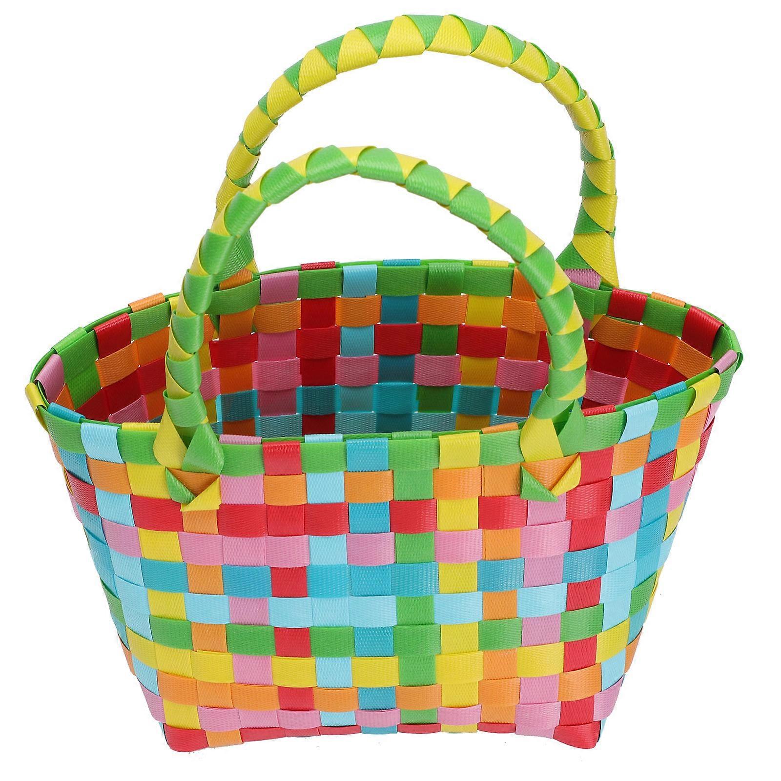 Women's Practical Baskets for Summer, Featuring Creative Square Shape