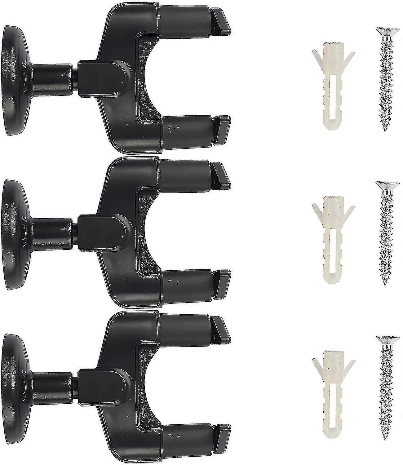 3 Pack Guitar Wall Mount, Hard Lock with Wall Cushion