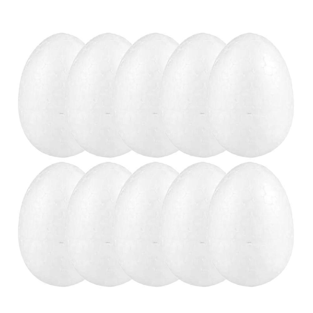 Easter Eggs Bulk Foam Eggs for Decoration 10Pcs White Painting Models