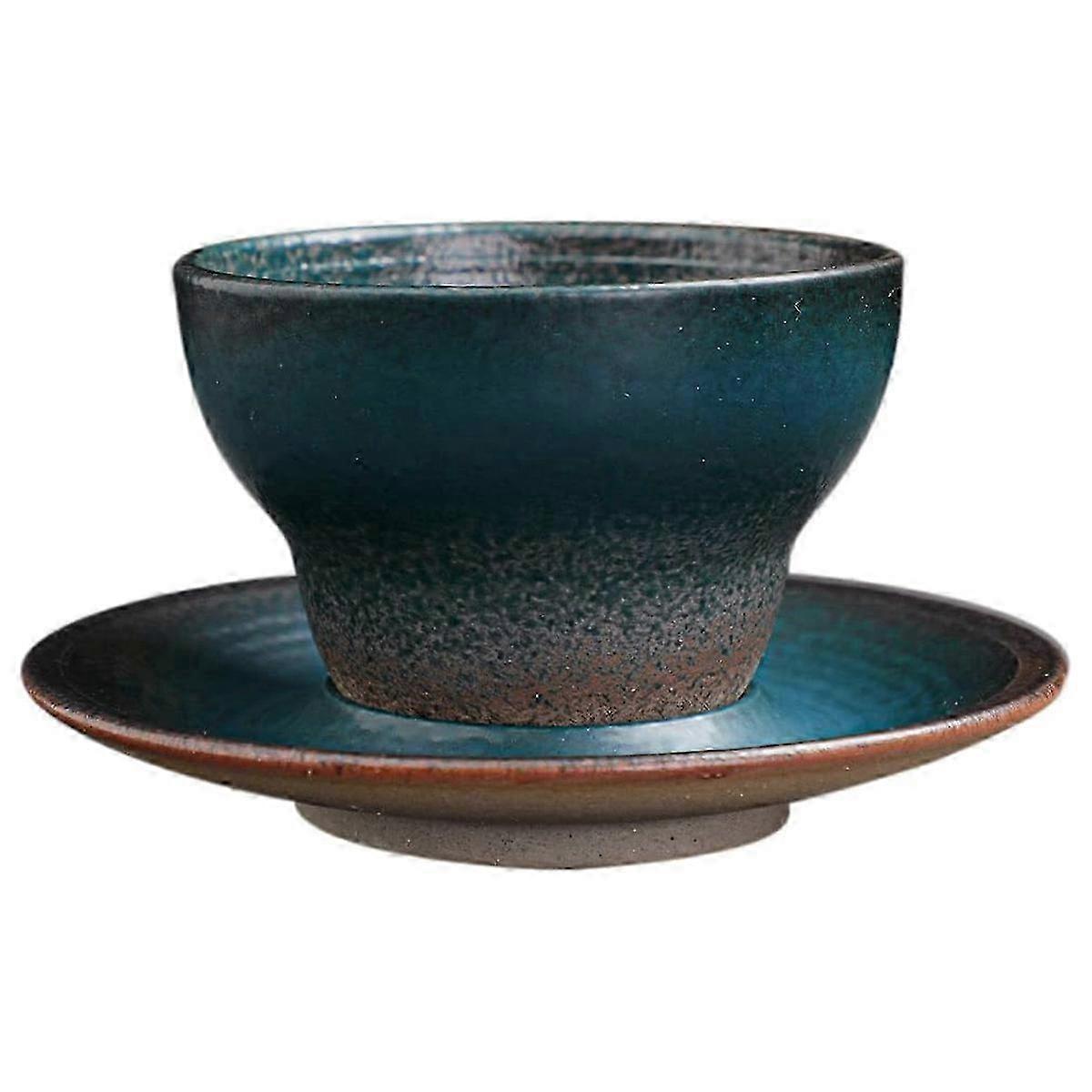 エッグシェルセラミックティーカップ&ソーサーセットコーヒーティーラテ用