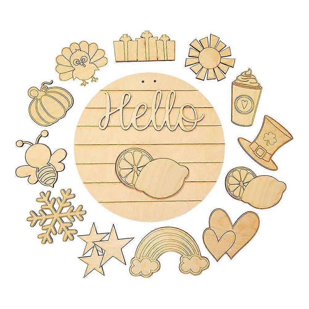 1pc Home Hanging Sign Board Ornament Door Replaceable DIY Welcome Hanger