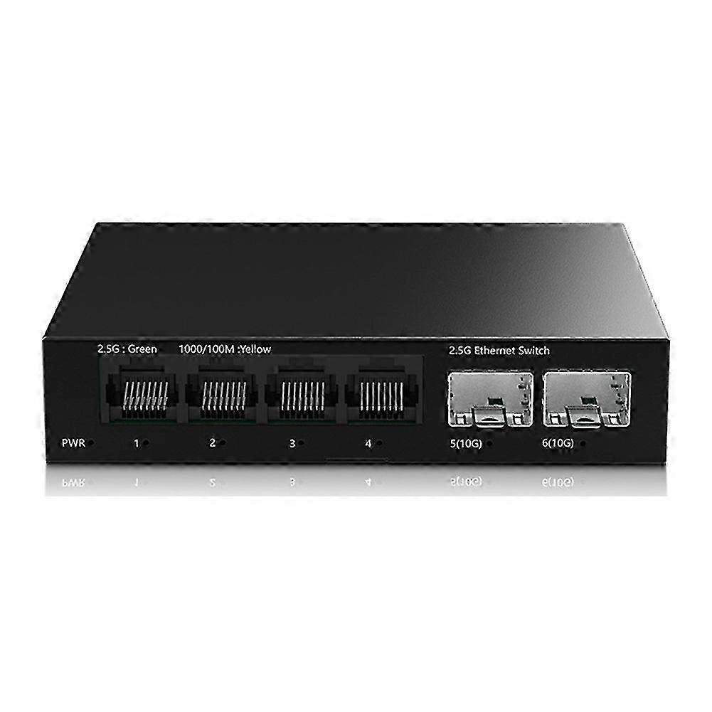 2,5-G-Ethernet-Switch 4-Port-Netzwerk-Switch mit 4 GbE SFP+-Steckplätzen Plug-and-Play für Ho Edition 0718