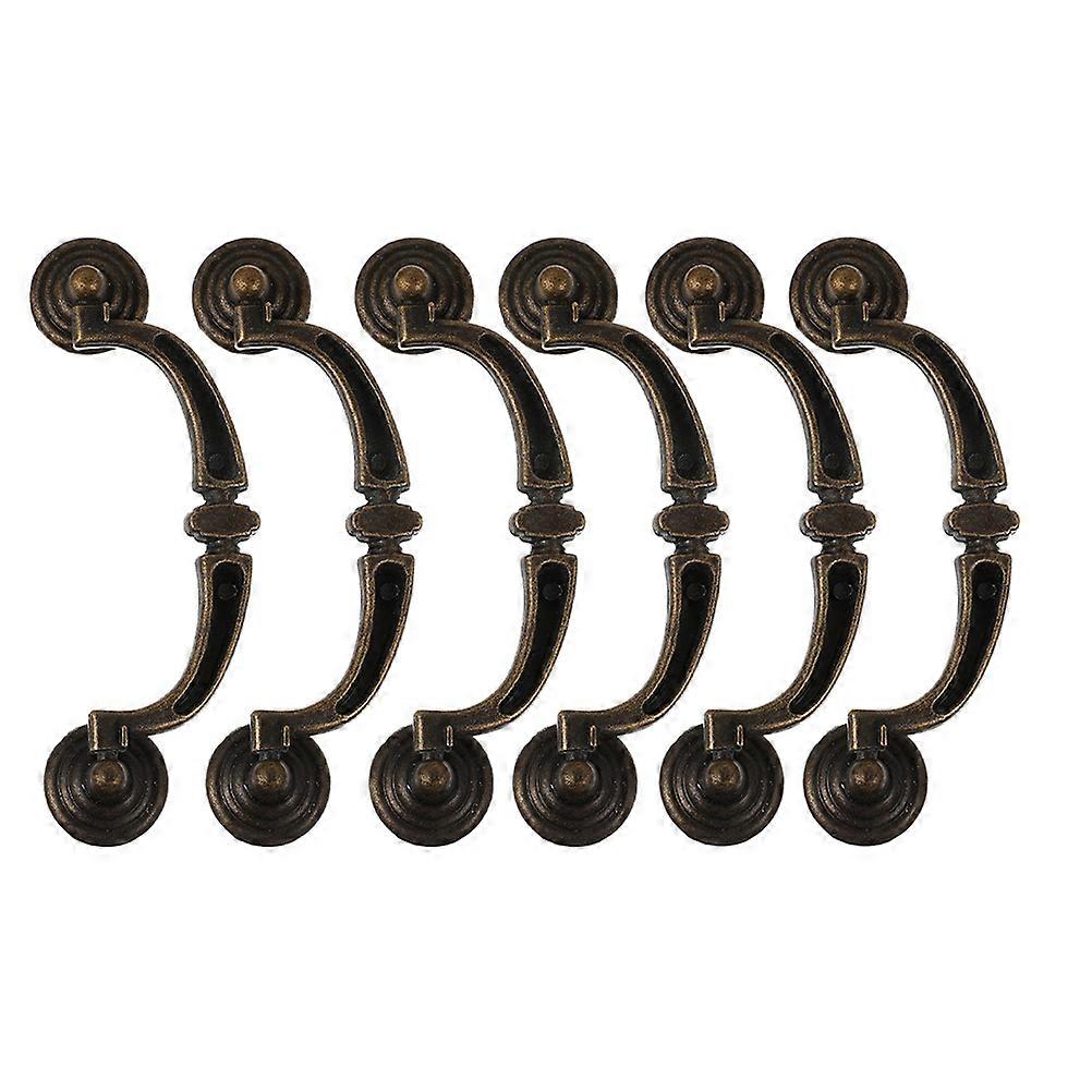 Zinc Alloy Cabinet Pull Handles For Drawers Durable Smooth Surface Square Shape 6Pcs