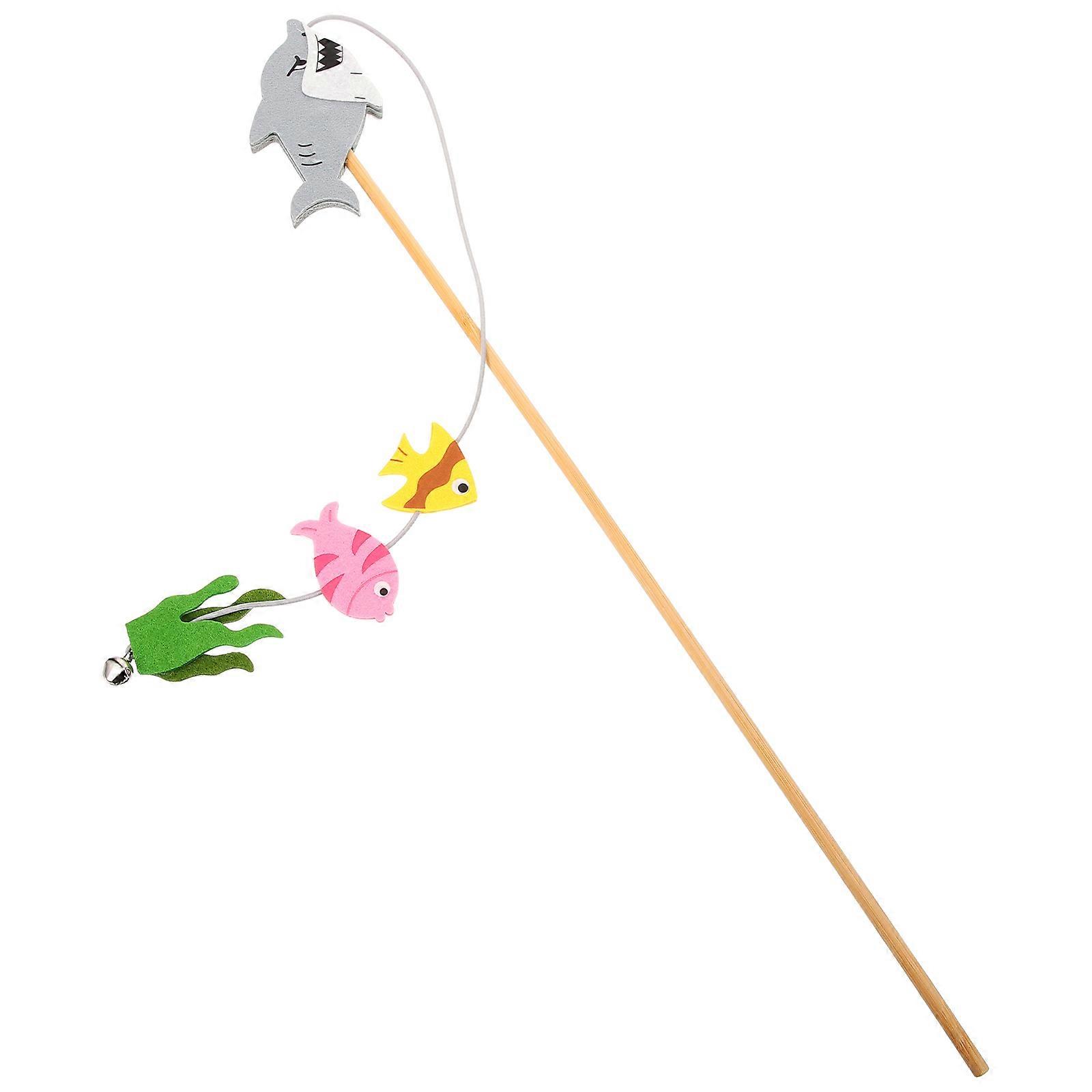 Cat Teaser Stick Interactive Play Cat Toy For Pet Owners Multi 1Set