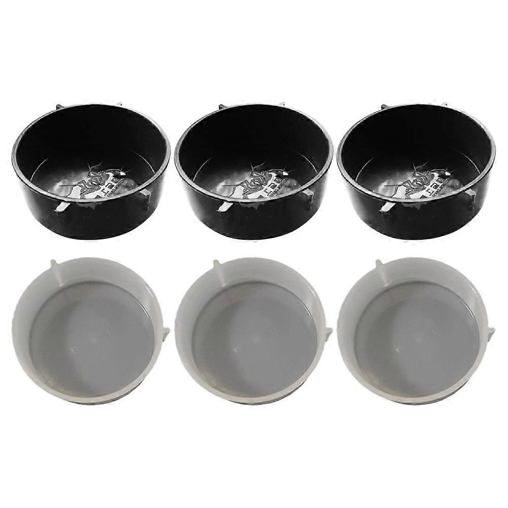 Turtle Feeding Box Reptile Feeders Round Water Tanks For Lizards Pet Owners 6Pcs
