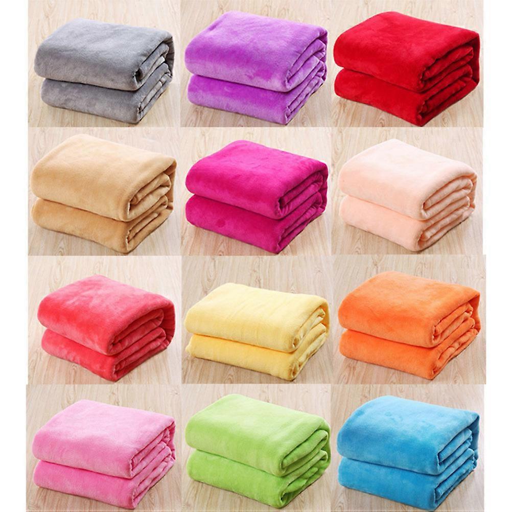 Couch Throw Blanket Flannel Fleece For Winter Camping Silver Grey 120x200cm Warmth 1Pcs