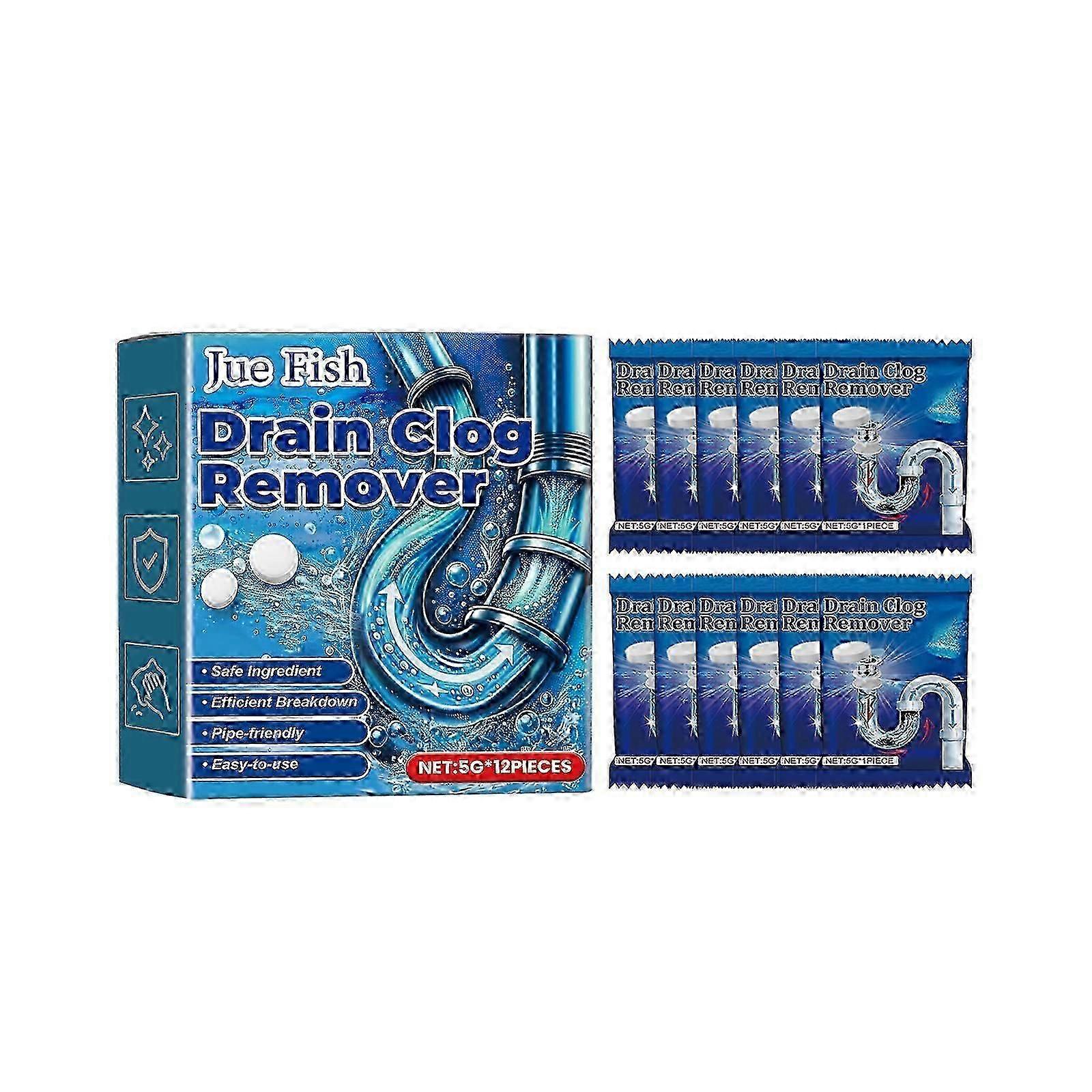 Pipe Deaeration Tablets, Dissolves Toilet Floor Drain Kitchen Drain Clogging Deodorant Tablets