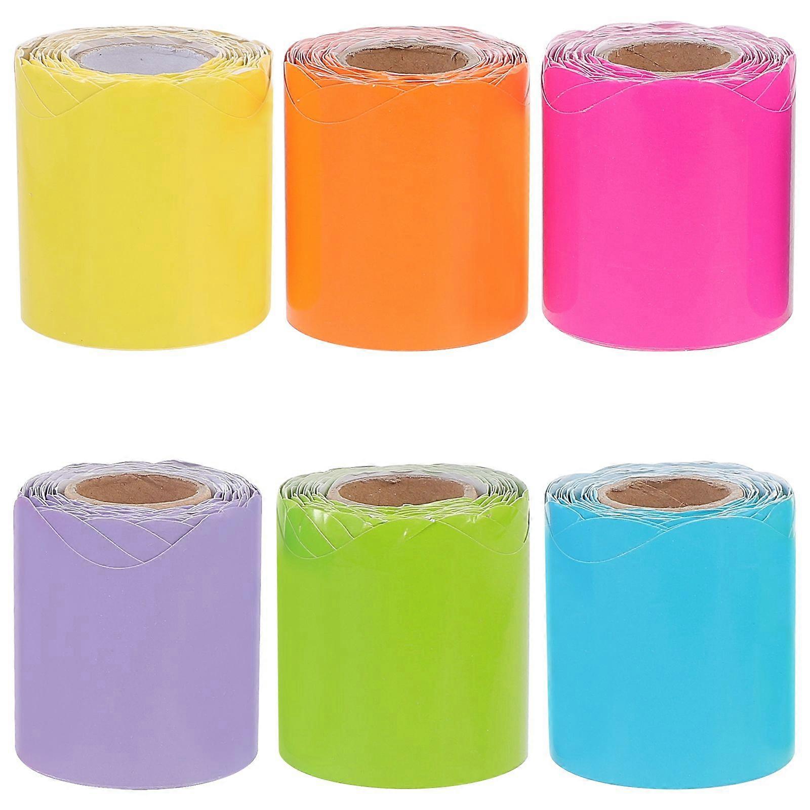 6 Rolls Bulletin Board Border Trim Paper Border Decorative Blackboard Border Decor