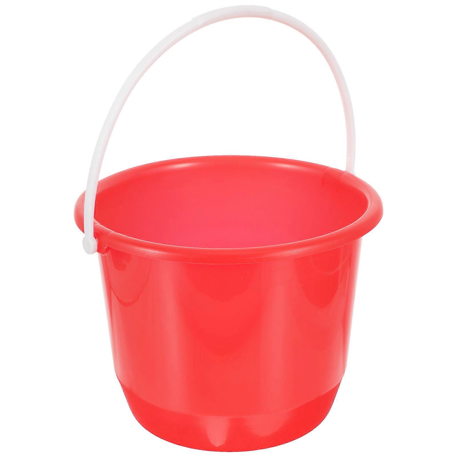 Barbecue Wood Pellet Container Plastic Bucket 5L Easy to Clean Red 1Pack