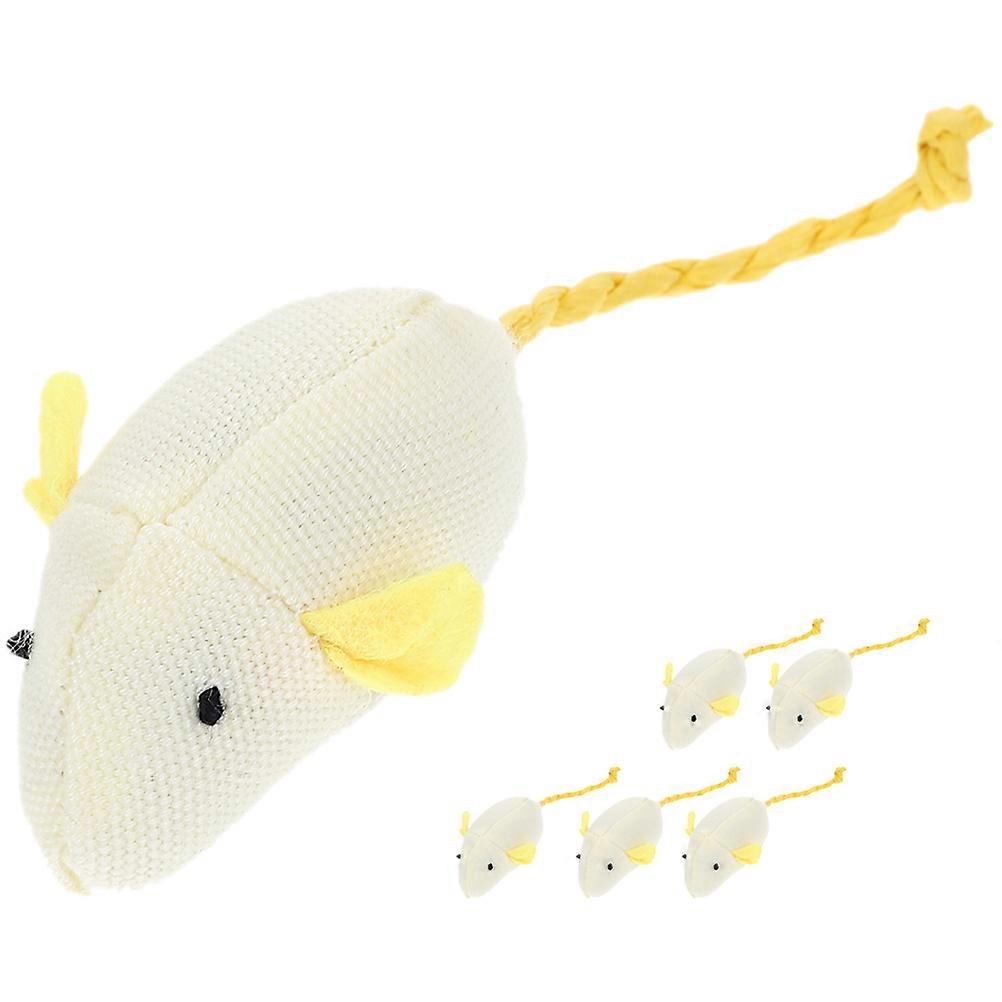 6pcs Soft Plush Mouse Cat Toy for Indoor Play, Chewing & Kitten Entertainment