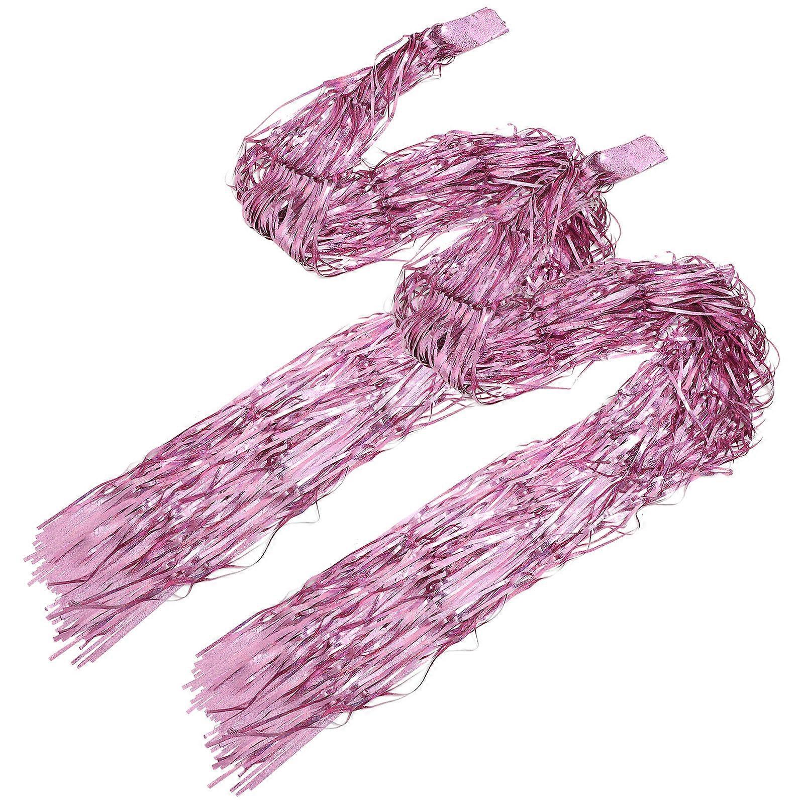 Fringe Door Curtain Tinsel Foil Fringe Curtains Birthday Party Pink 250cm x 100cm x 0.1cm 2Pcs