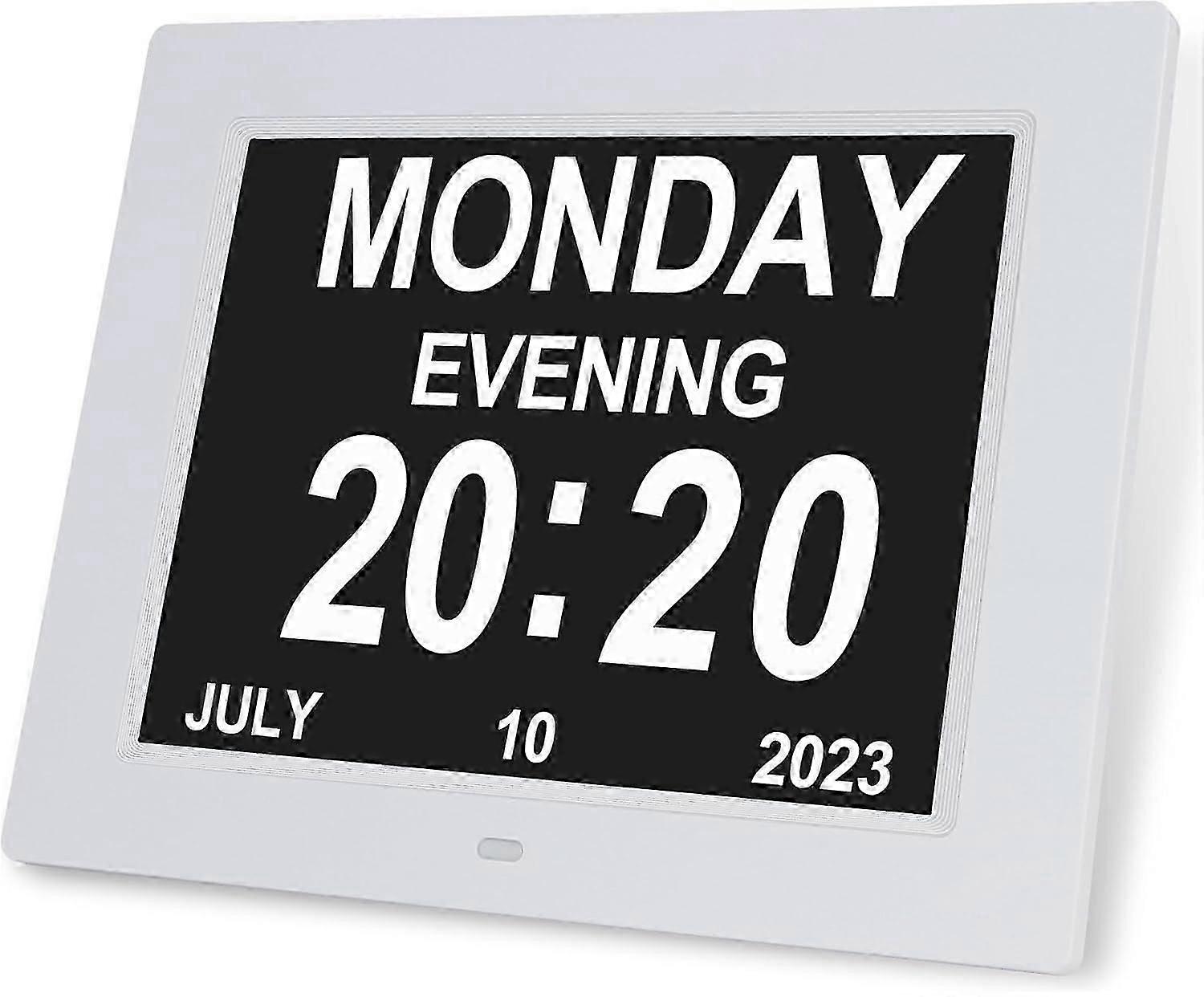 Large Digital Calendar Clock for Elderly with Day and Date Display