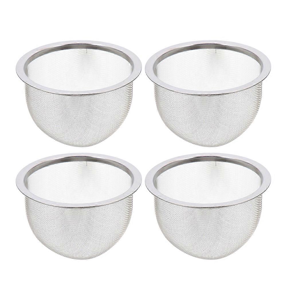 Tea Leaf Strainer Stainless Steel Mesh Tea Filter Improve Tea Taste Teapot 4Pcs