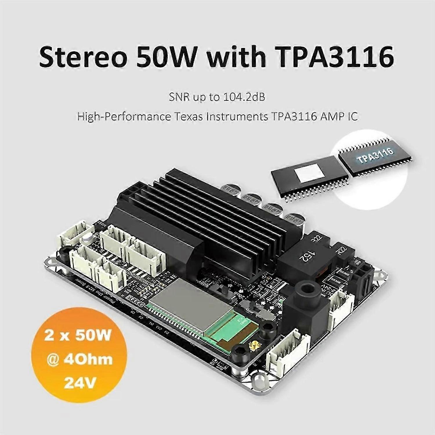 Neue JAB2+ 2x50W/1x100W TPA3116 Bluetooth 5.0 Verstärkerplatine mit TWS & Concert Mode mit DSP PC UI