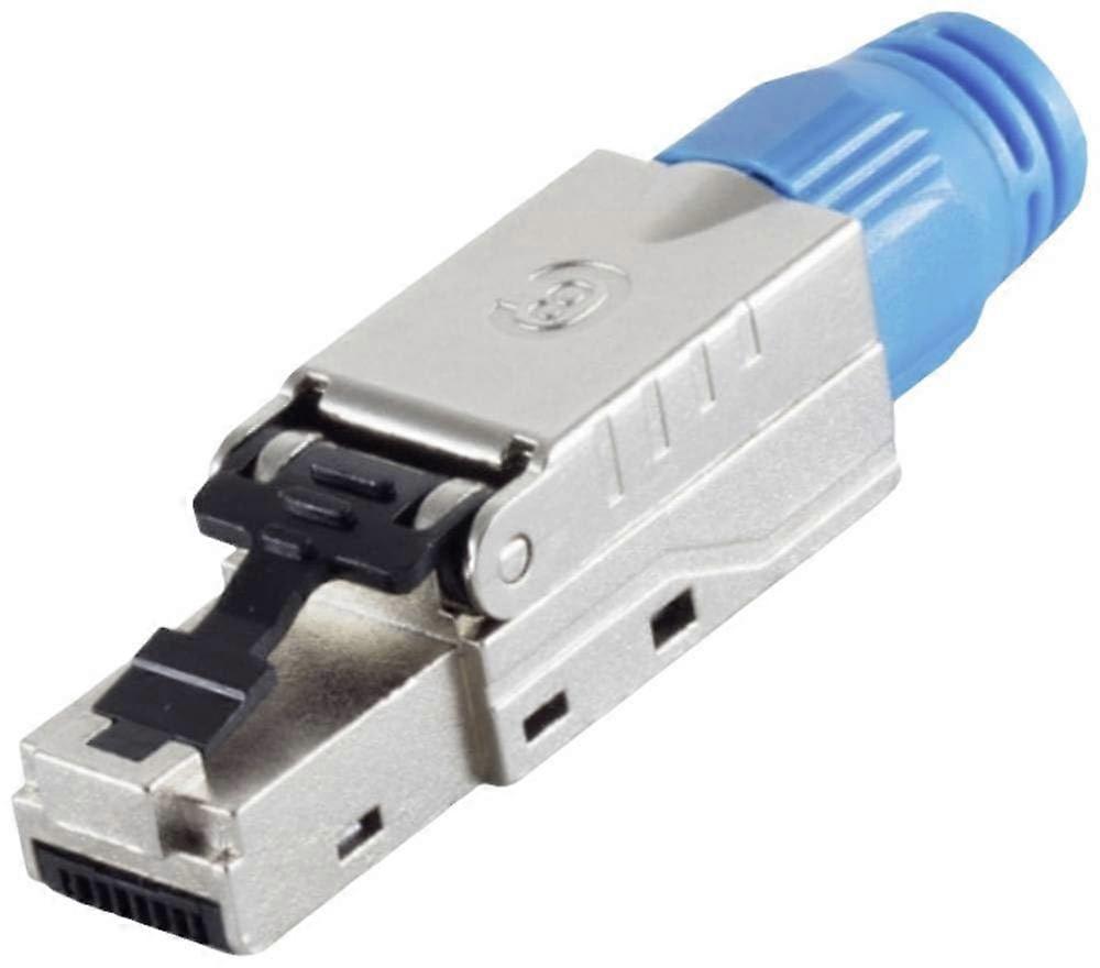 RJ-45 Plug Tool-Free Shielded Cat 8.1 Ethernet Connector 10121216 Silver Pack Of 1