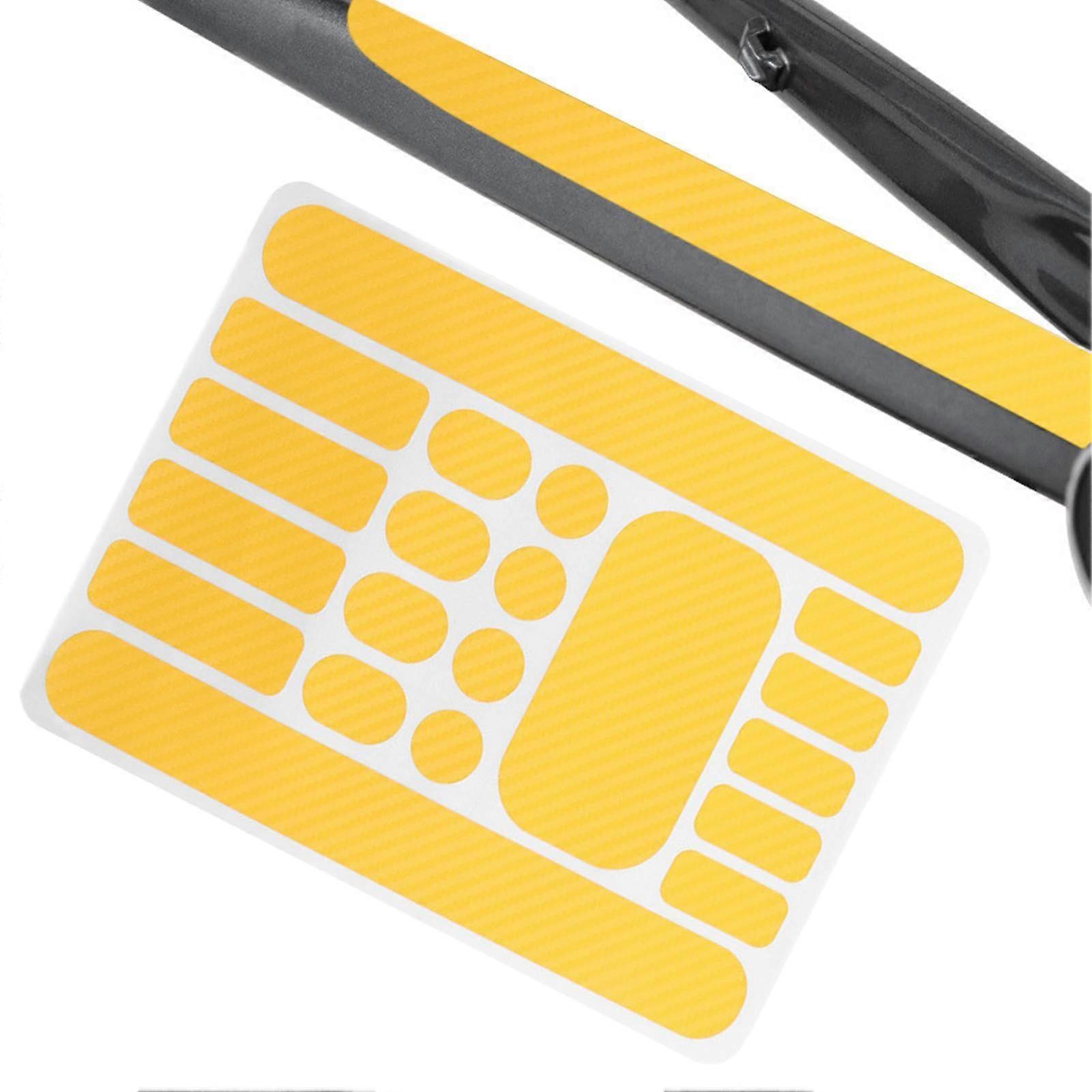 Chatay frame protector, scratchresistant, Selfadhesive sticker for racing bikes Yellow