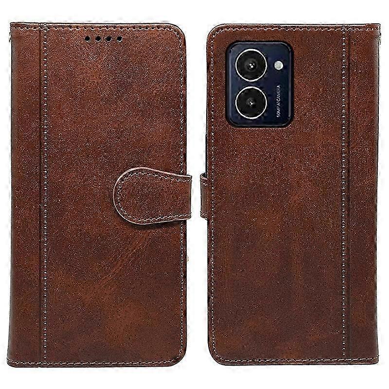 Case Round Magnetic Clasp PU Leather Phone Cover for Compatible Devices