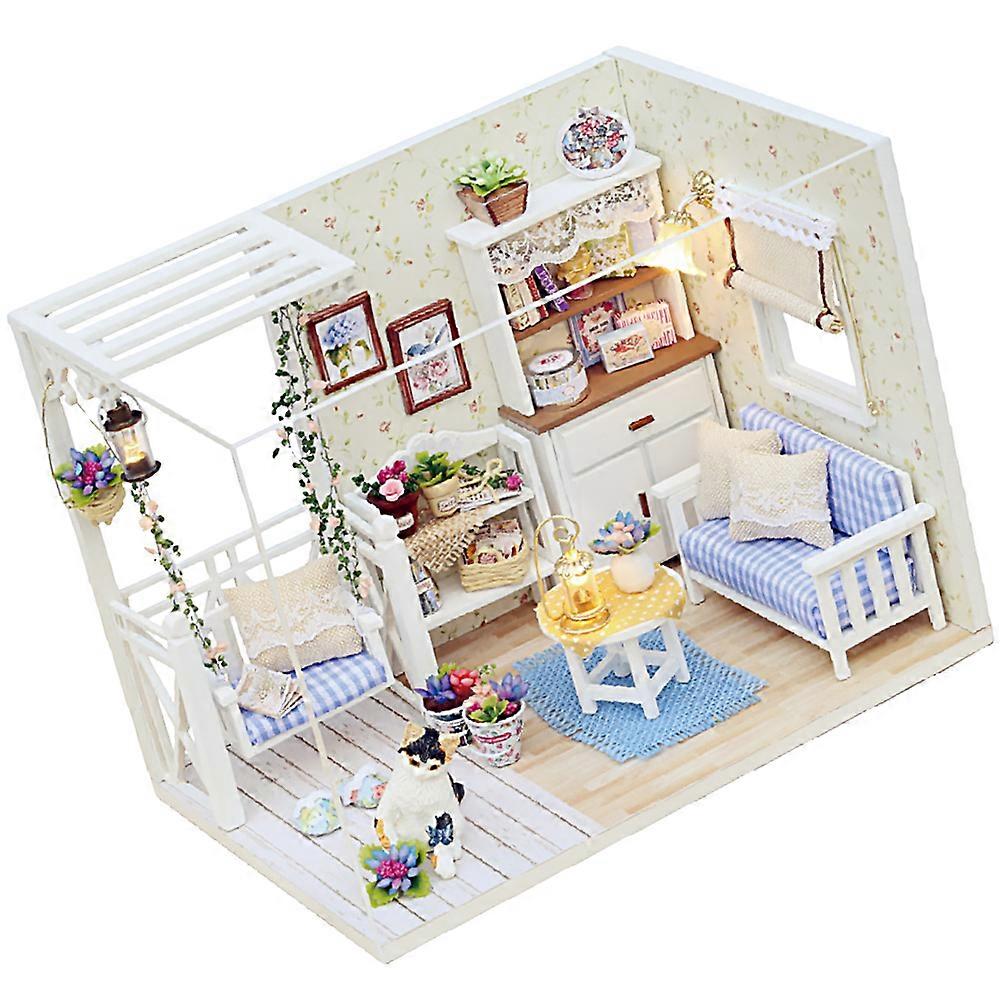 Diy Miniature Cabin Model Kit Building Activity Home Decoration
