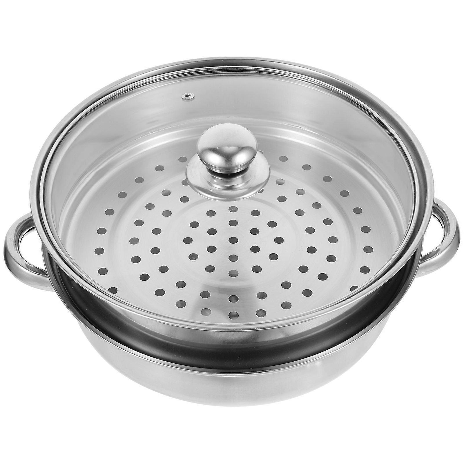 Double Layer Stainless Steel Steamer Pot for Healthy Cooking – Dishwasher Safe Vegetable and Tamale Steaming锅