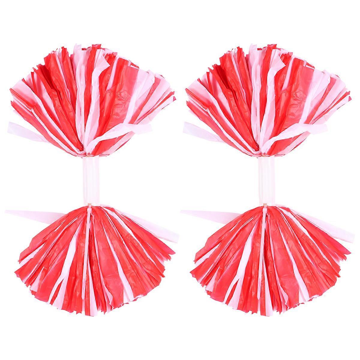 Poms Cheerleader Supplies for Competitive Race Plastic Material Simple Design 1 Pair