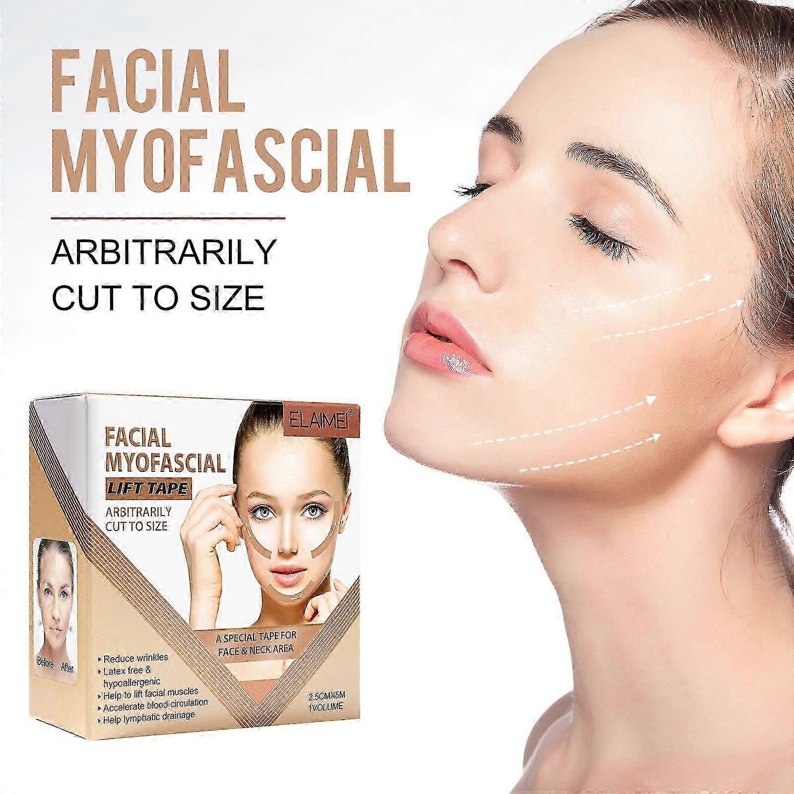 Face Lifting Band, Face Lifting Tape, Facial Tightening Tape for Wrinkle Patches, V Shape Face Tape with Physical Lifting, Easy to Use