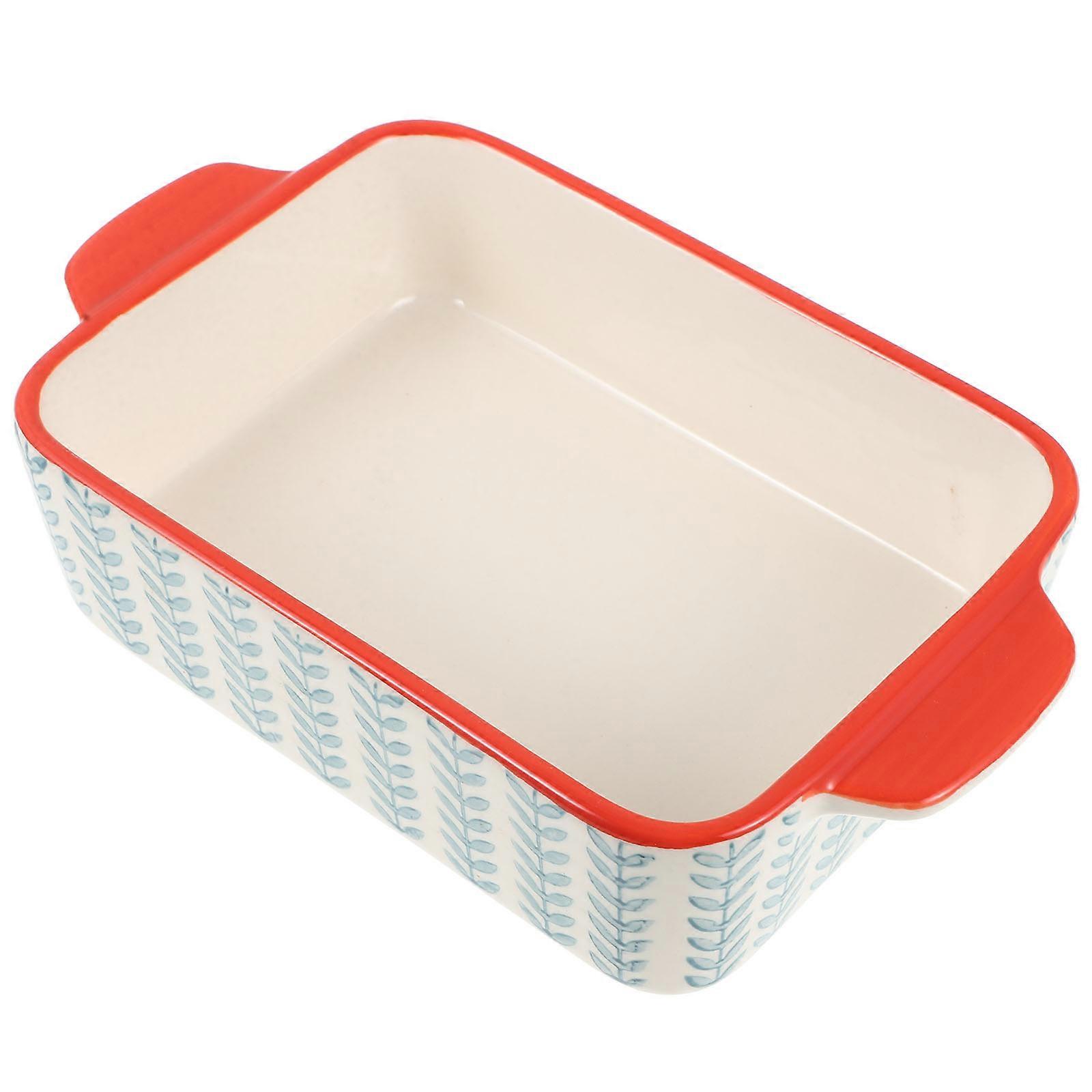 Porcelain Baking Dishes for Oven Non-Slip Bottom Space Saving 1Pack