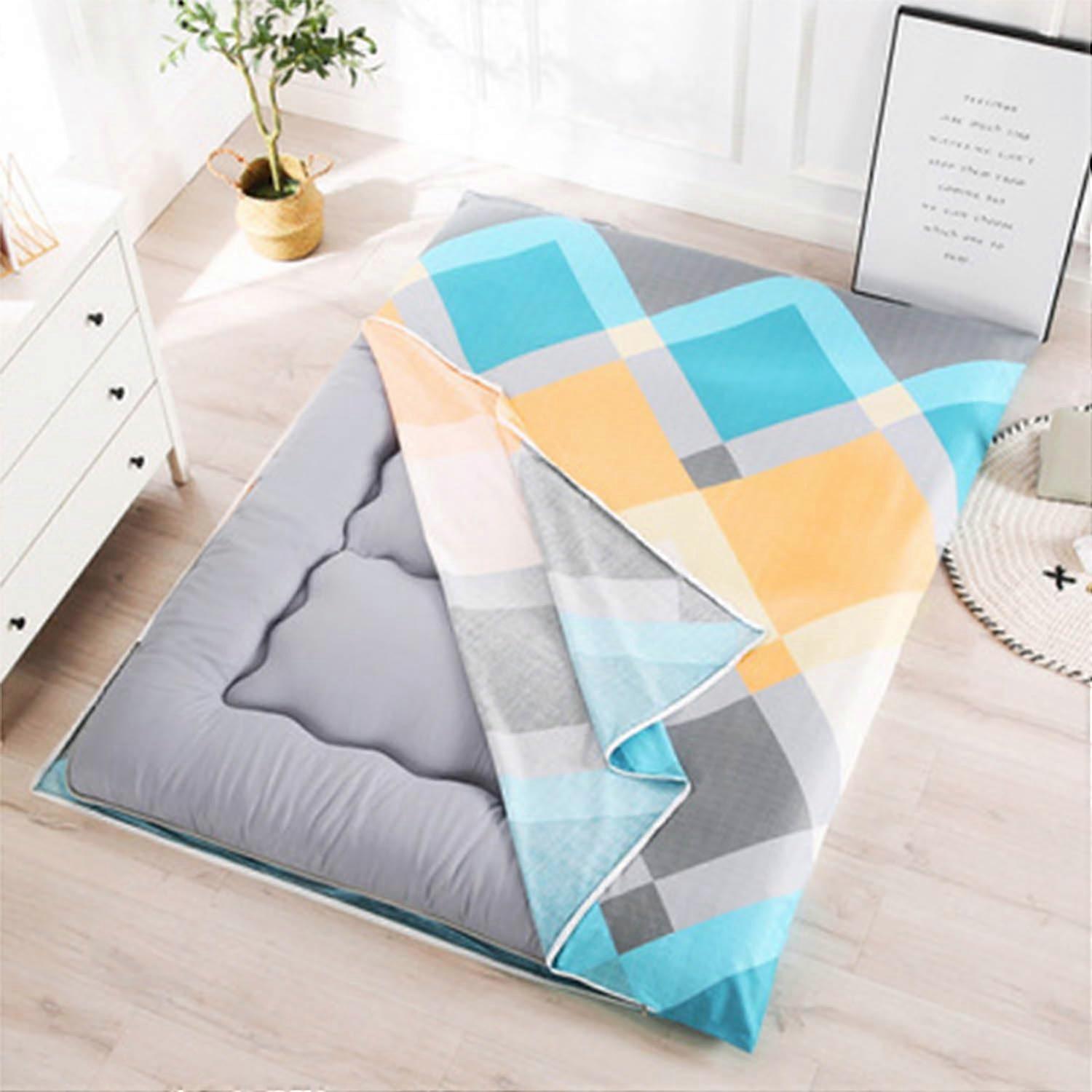 Japanese Futon Mattress Cover Double Zip Machine Washable Tatami Mattress Protector L 180 x 220 cm L 180x220cm/71x86'