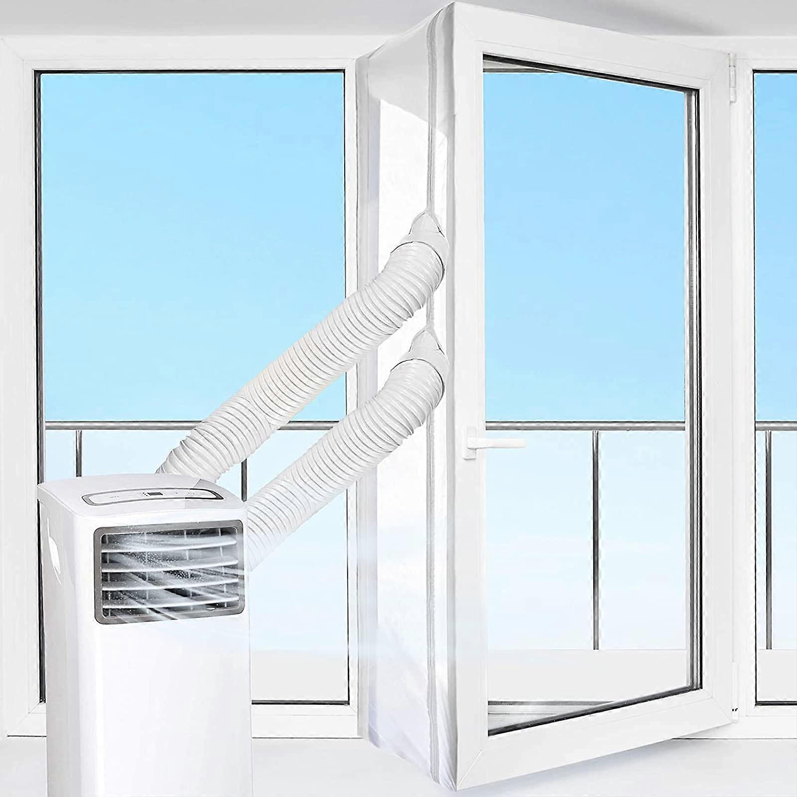 Mobile Air Conditioning Window Seal Self-Adhesive 500cm Waterproof Anti-UV Double Hole for ACs and Dryers White