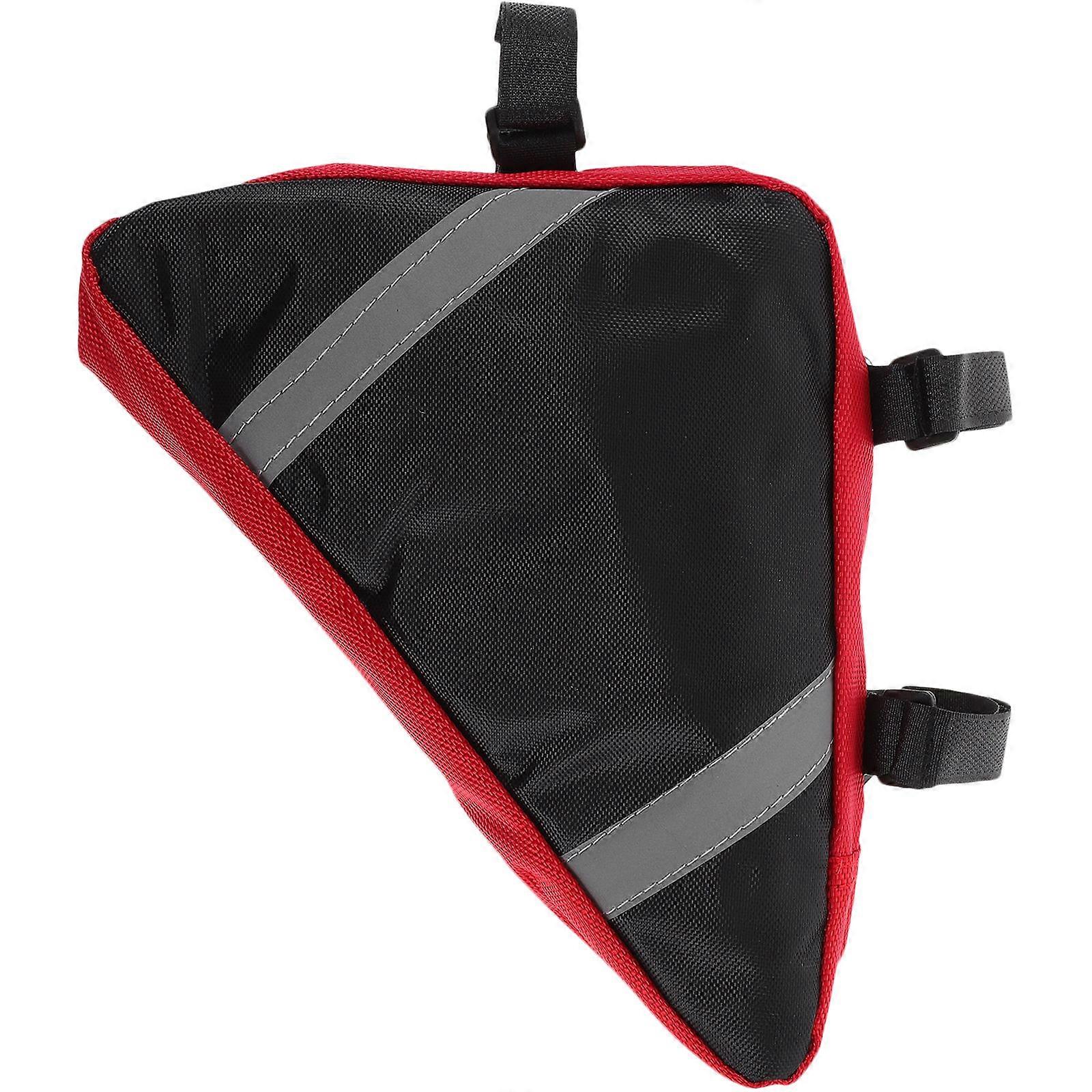 Bisiklet Ön Kiriş Çantası Bisiklet Üçgen Çerçeve Çantası Su Geçirmez Basınç Dayanıklı Kırmızı 1 Adet