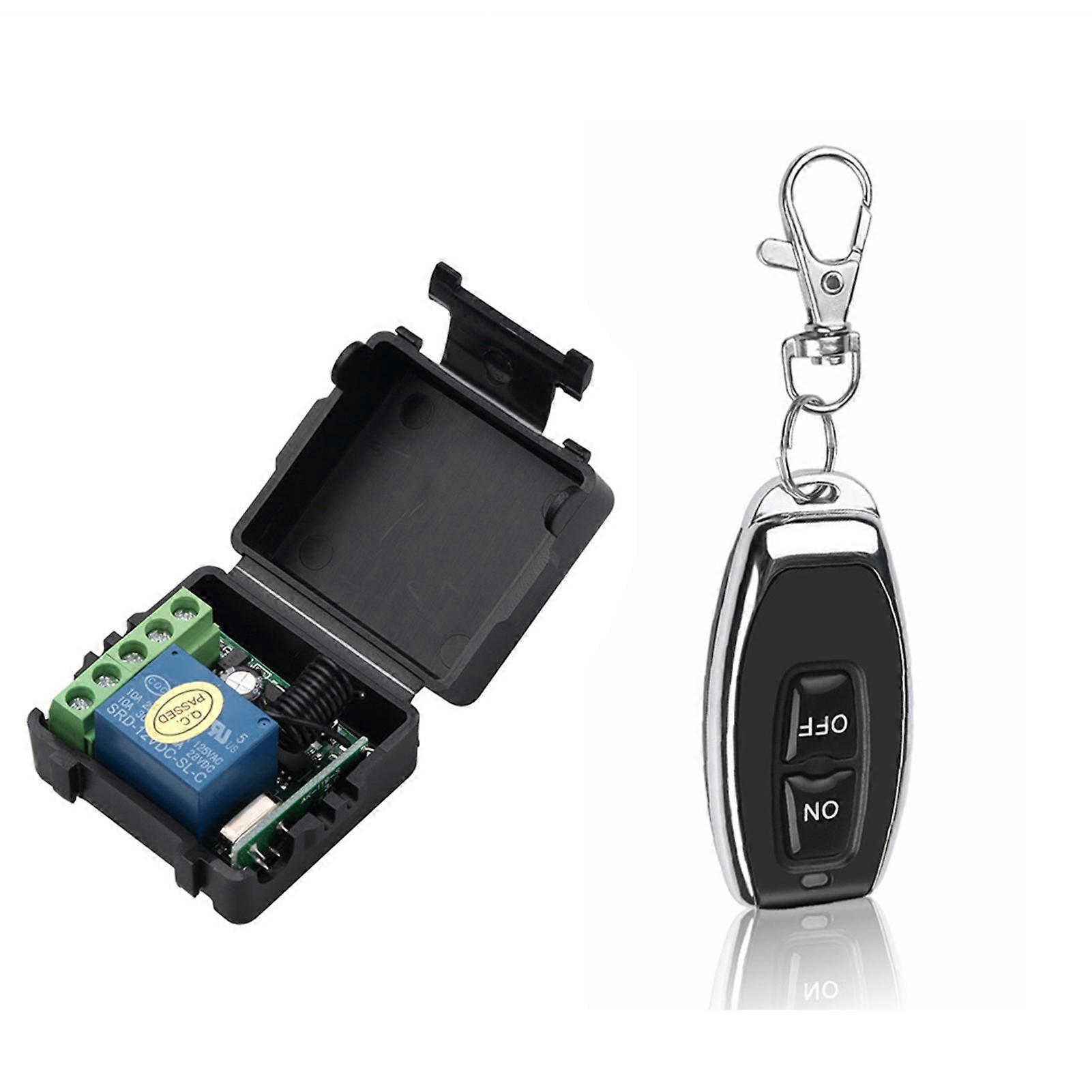 Smart Home 433Mhz DC 12V 1CH Wireless Relay Receiver Universal Control Switch Module and RF Transmitter Remote Controls 1527