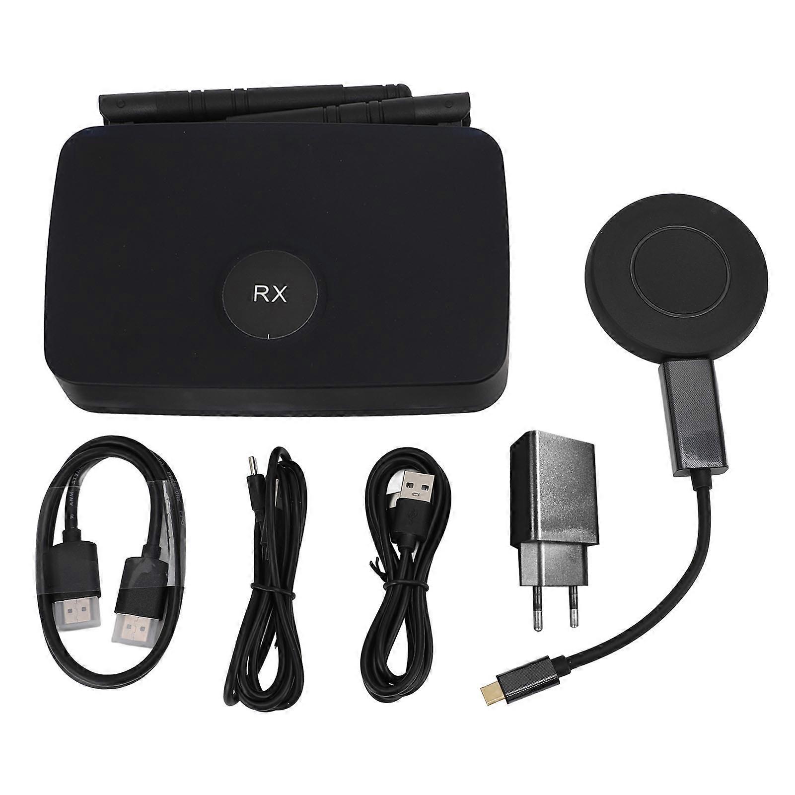 Wireless 1080p HD Screen Projector with 100M Range, Plug & Play, EU Plug Compatible