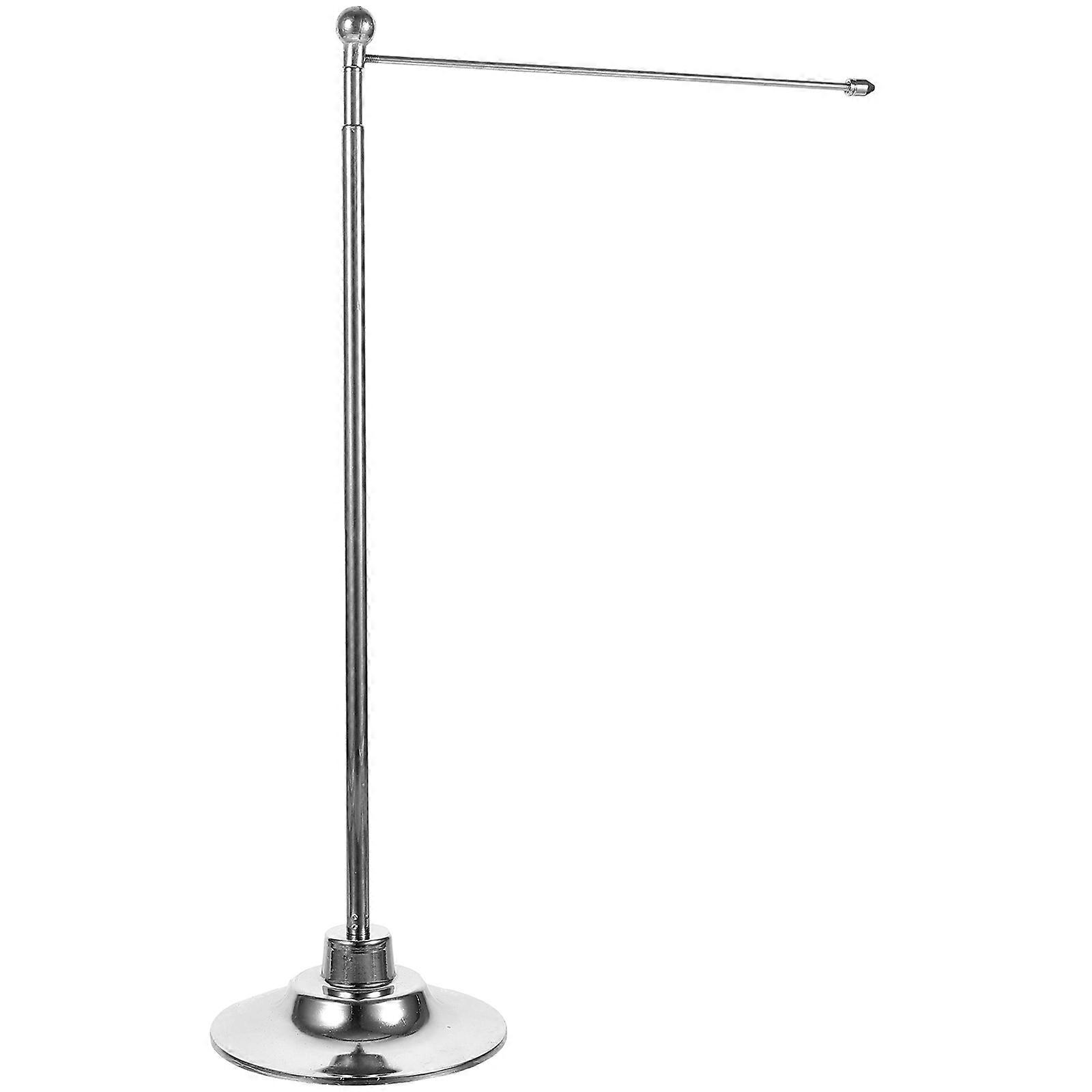 Flag Pole Flagpole Sturdy Construction Table Flagpole For Conferences Silver 1Set