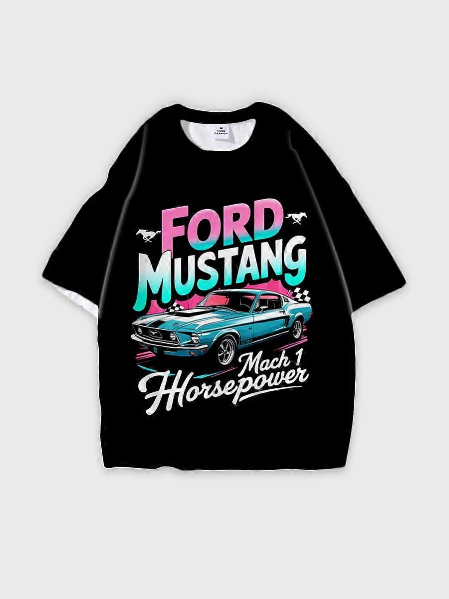 T-shirt round neck Pattern loose short sleeve JW2017