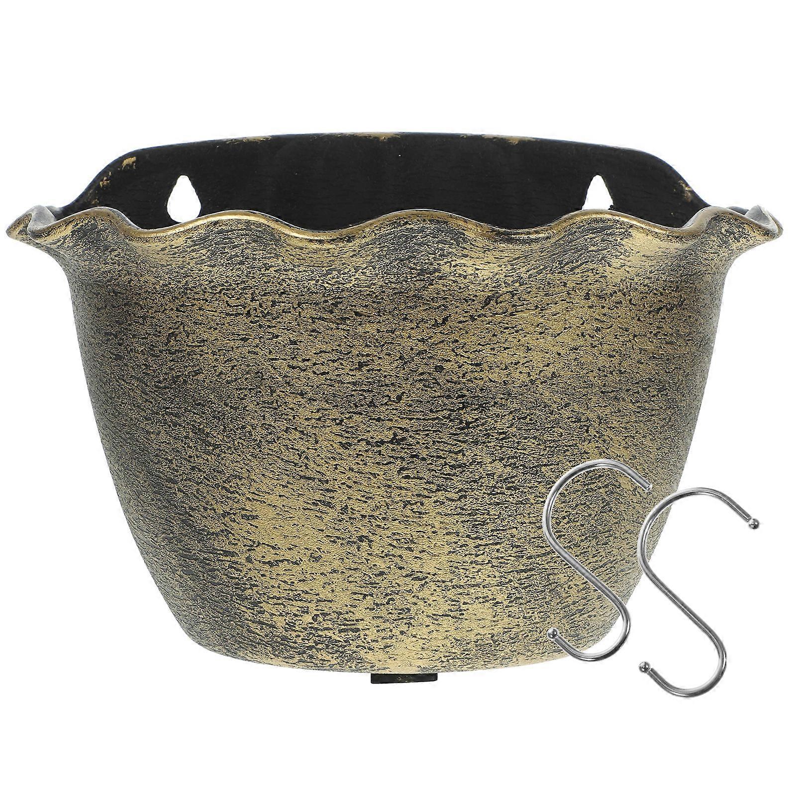 Wall Hanging Planter Minimalist Style Drainage Prevention Plastic Flower Pot 1Set
