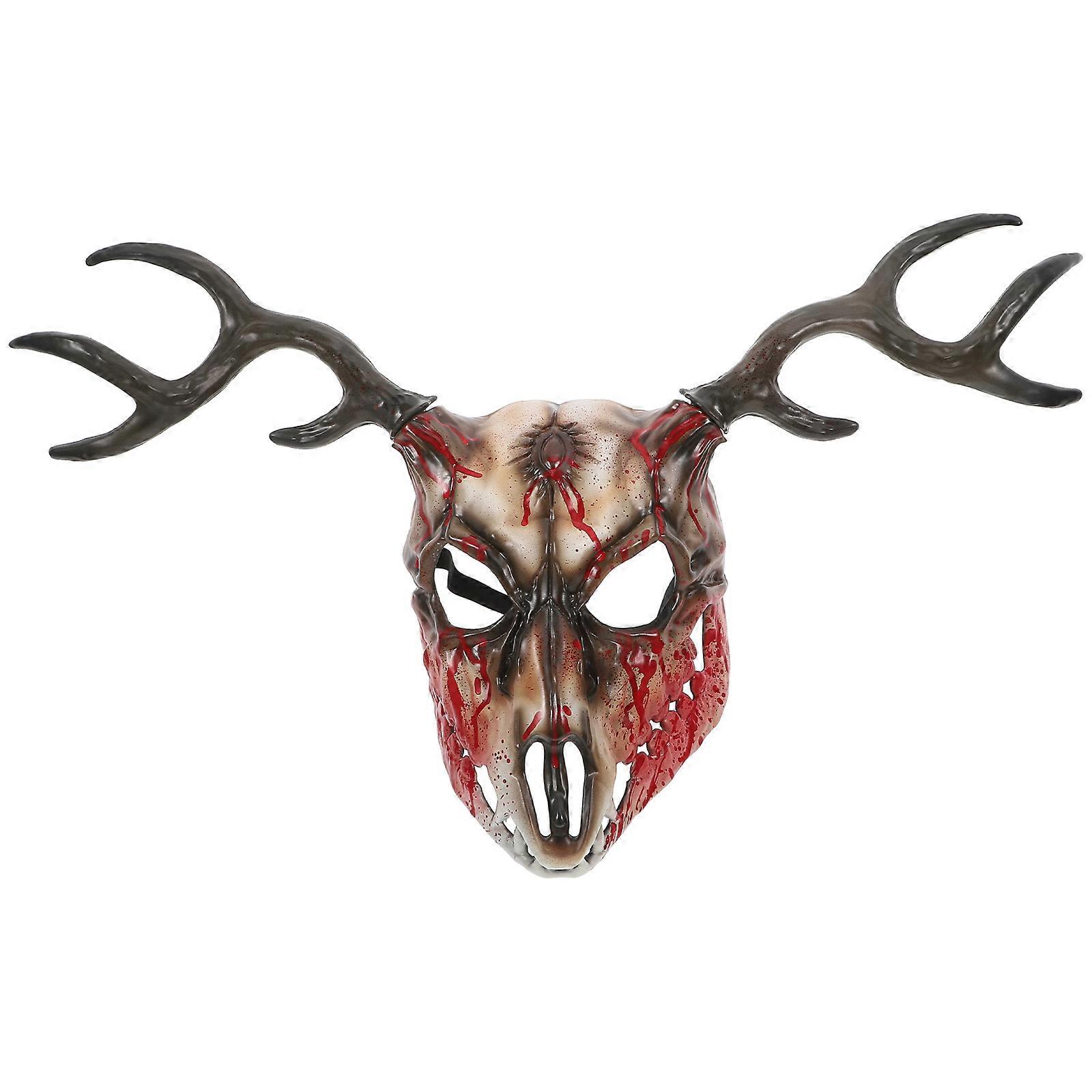 Realistic Detachable Horned Animal Mask for Halloween, Cosplay & Masquerade – Unique Costume Accessory with Comfortable Fit for Party Photos