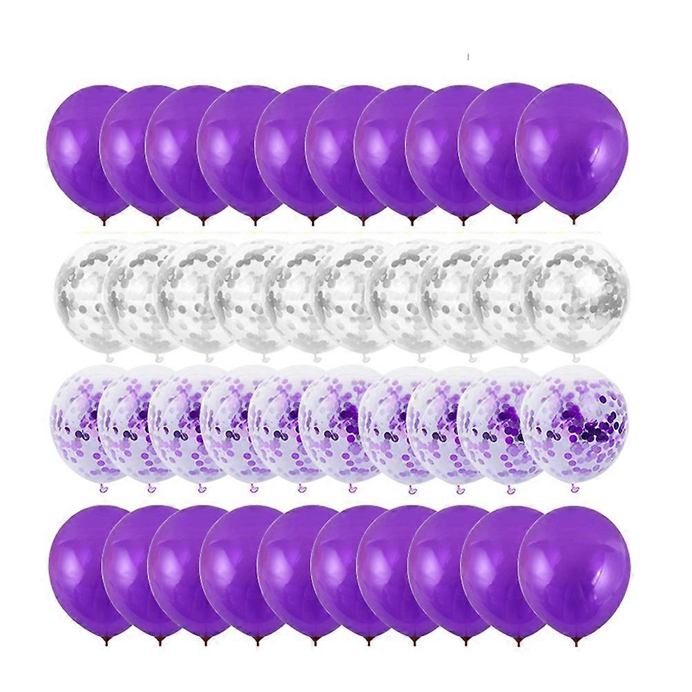 Latex Balloons Pack Birthday Party Balloons Sets Decoration For Gathering Round Shining 12 Inch 40Pcs