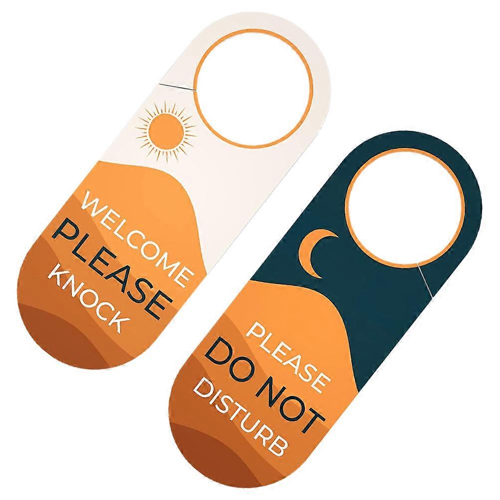 Privacy Door Indicator Sign 2 Pack Do Not Disturb Office & Home Room Sign Hanging Tag for Hotel, Office, and Home Use