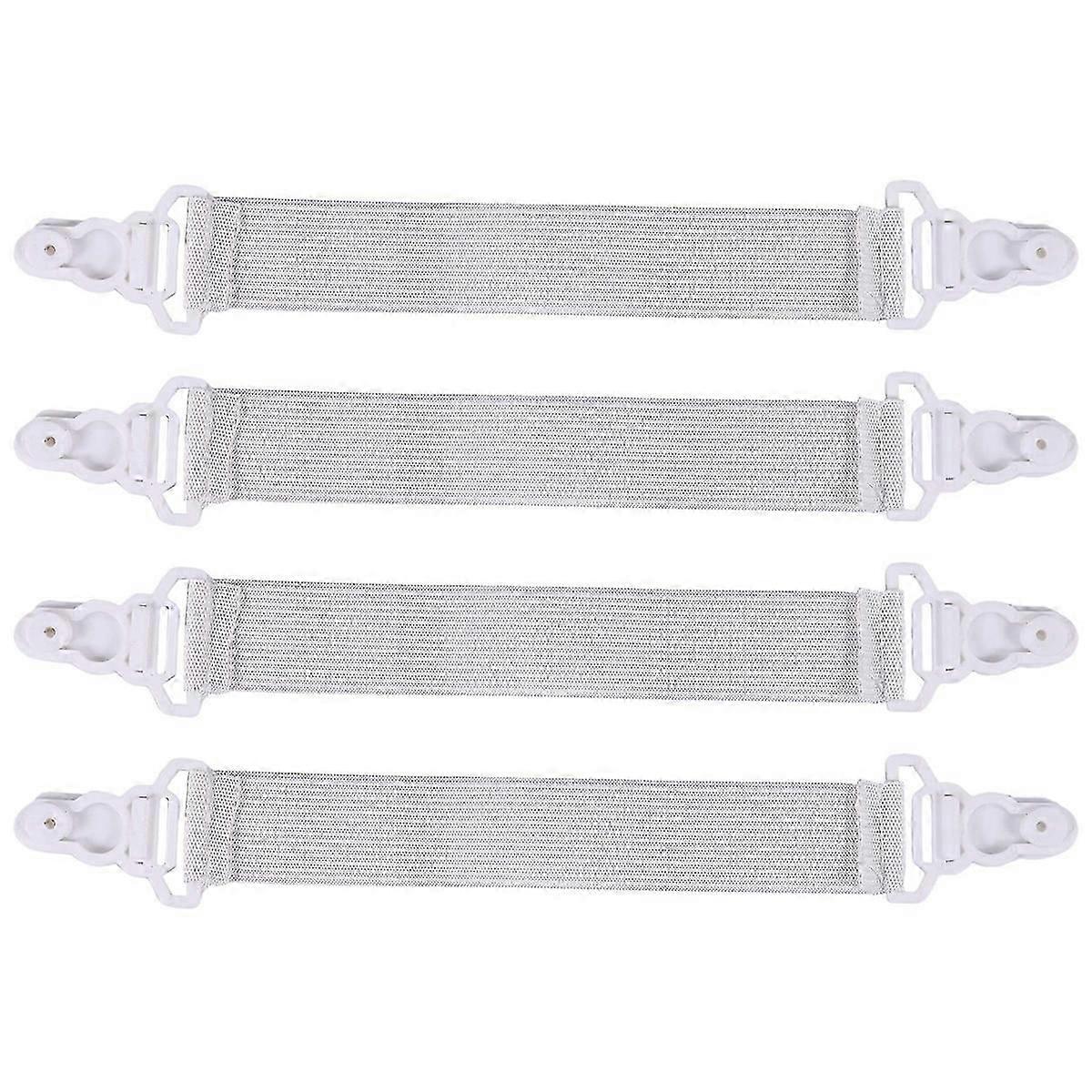 Set of 4 Elastic bedspread bed sheet bedspreads stretchers spanner straps strainer