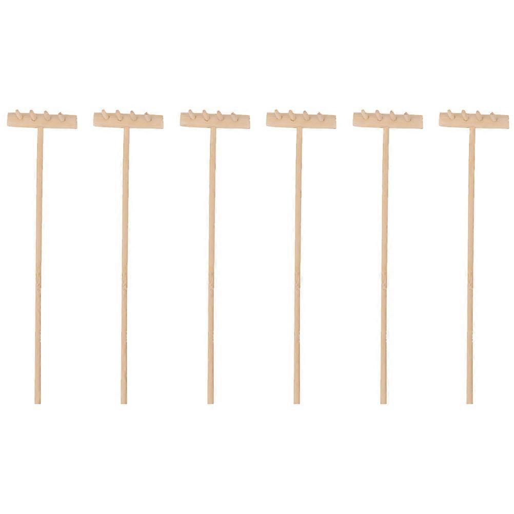 6PCS Mini Zen Garden Rake Desktop Decoration Made of Synthetic Material for Sandbox Tools