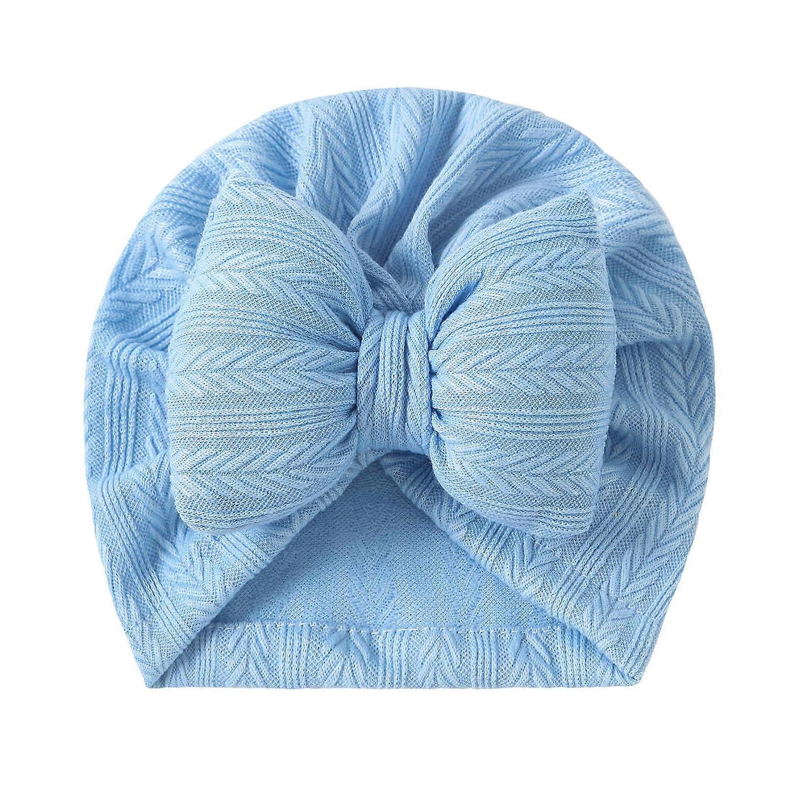 Baby Hat with Bow, Cotton Blend, Warm Fetal Turban for 0-24 Months, Unisex Infant Cap for Boys and Girls