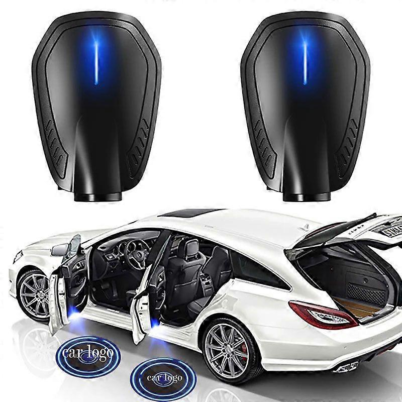 Car Door Laser Projector Led Auto Logo Lights Rechargeable Wireless Welcome Decor Light Car Accessories Laser Emblem Lamp Kits Motor Vehicle Lighting