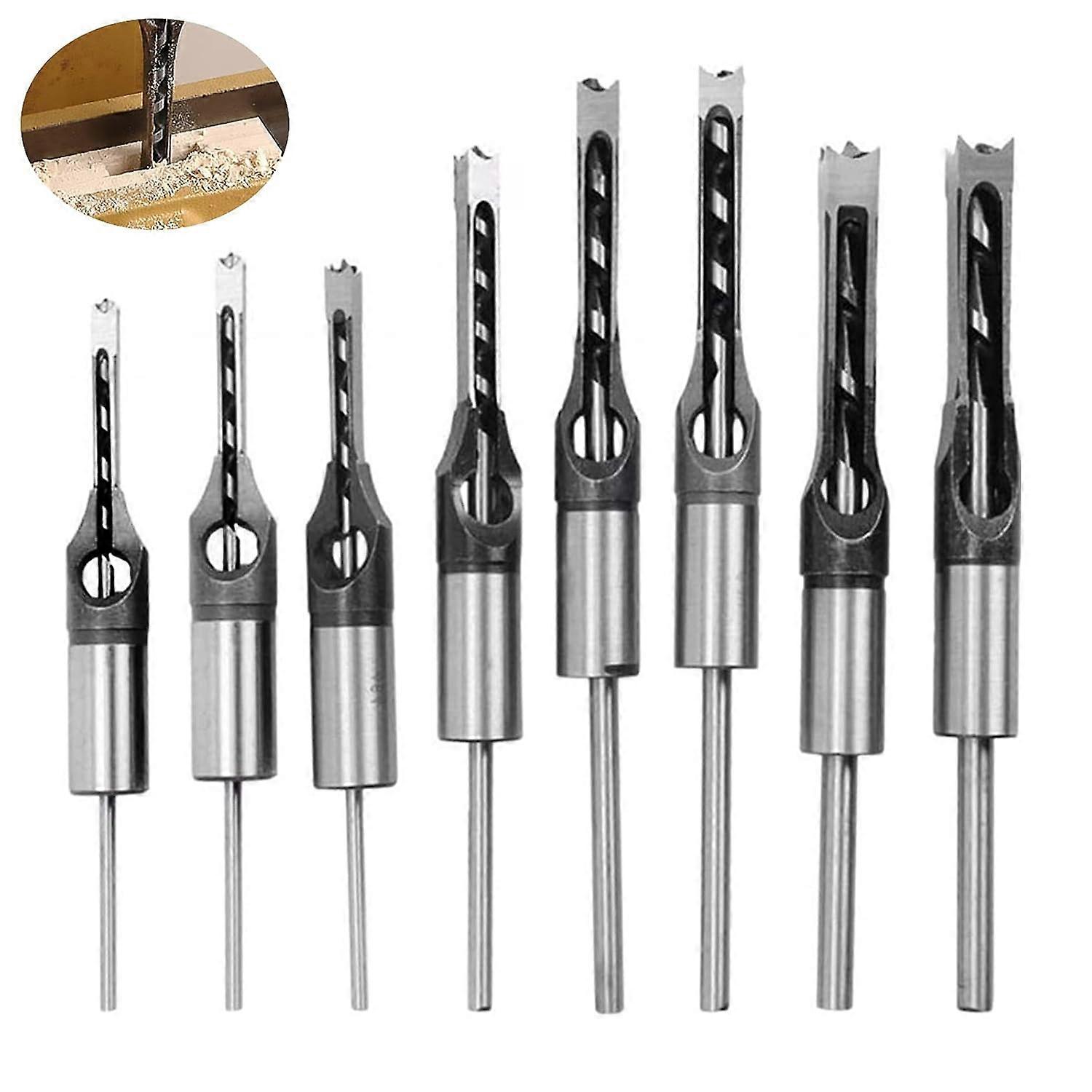 8 Pcs Square Drill Bits