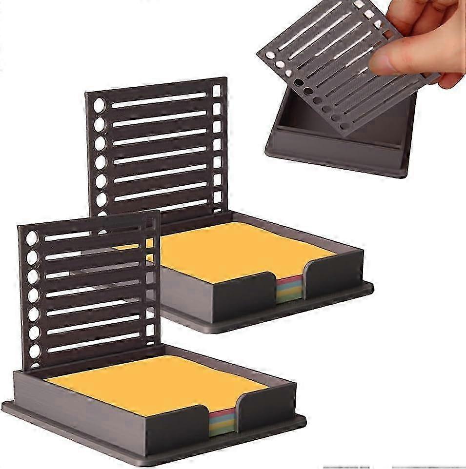 2 مجموعة ترقية استنسل ملاحظة لاصقة وحامل للاستخدام المكتبي مقاس 3 × 3