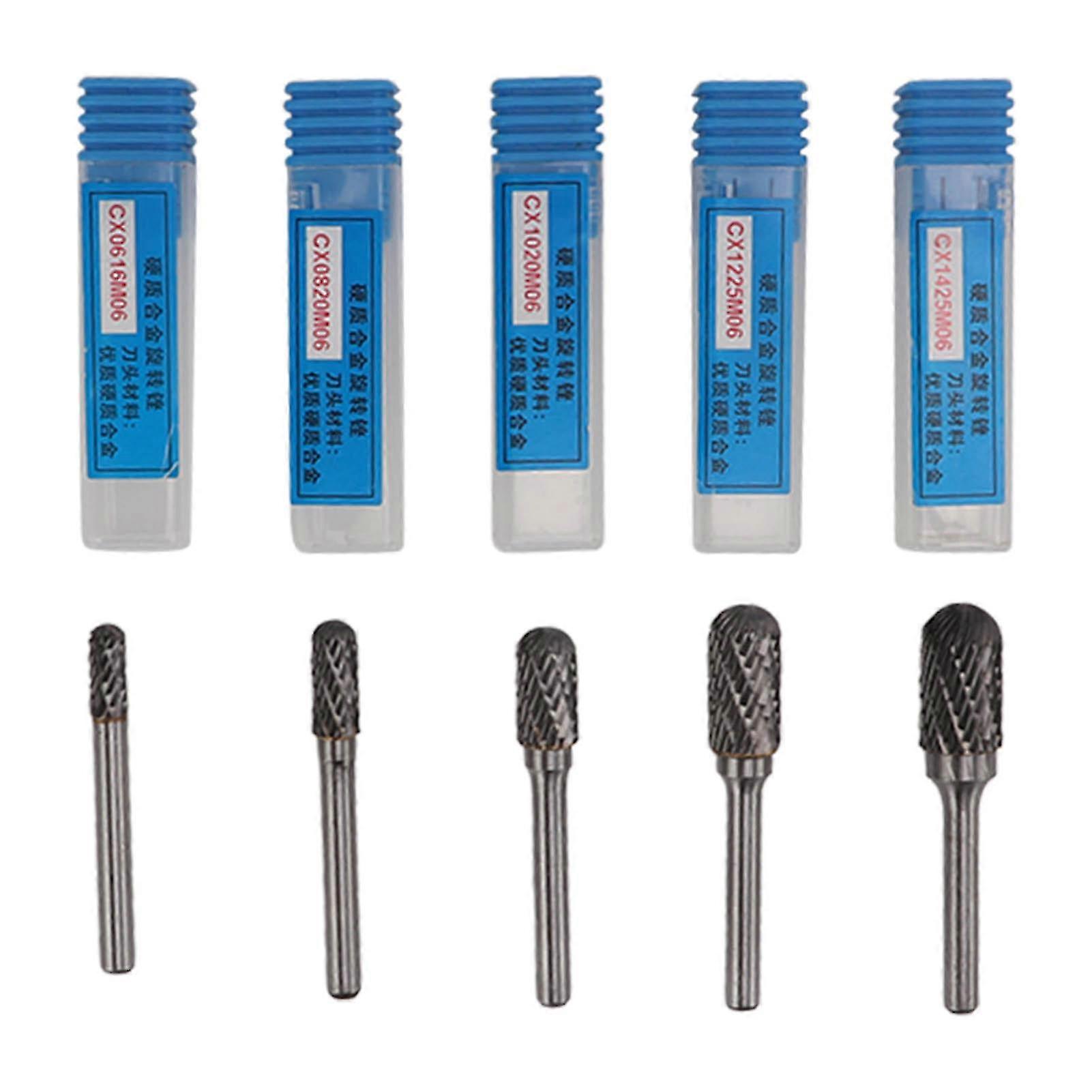 Carbide Rotary Burr Set Double Cut 6mm Shank Grinding File for Polishing and Drilling