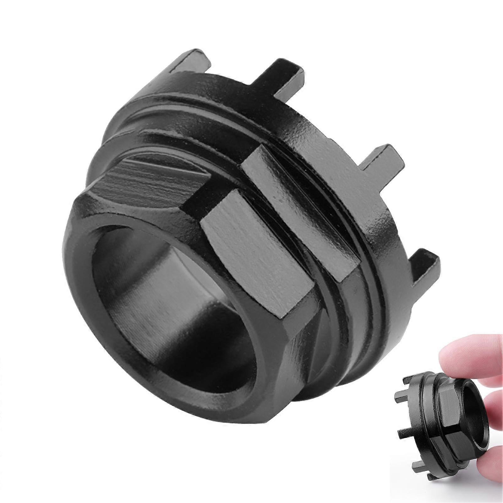 Bicycle Lock Ring Tool, Black Bicycle Bottom Bracket Tool, Compatible with Shimano SRAM ISIS