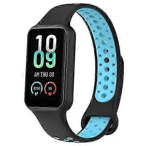 For Amazfit Band 7 Loop Two-Color Breathable Silicone Watch Band